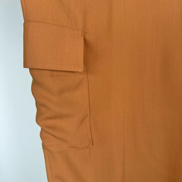 Halogen Wide Leg Cargo Pants in Warm Latte Womens Plus 3X Utility Work Pants - Picture 10 of 11